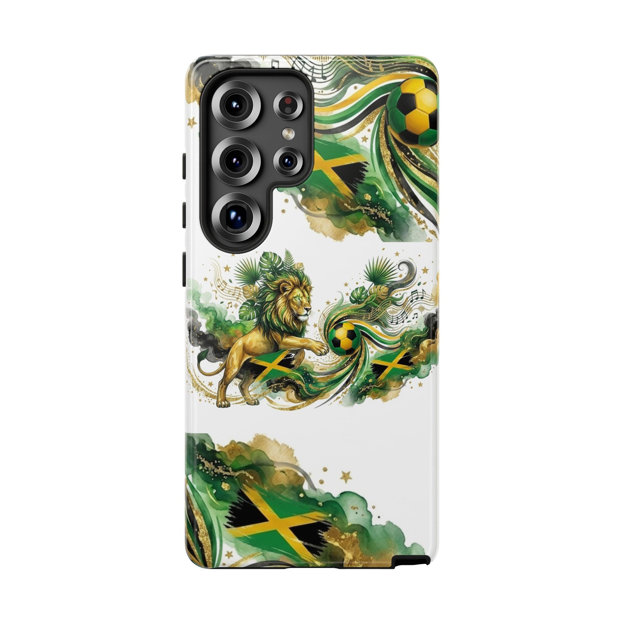 Jamaica Lion Phone Case — Jamaican Flag Rasta Protective Tough Case