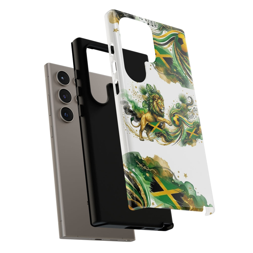 Jamaica Lion Phone Case — Jamaican Flag Rasta Protective Tough Case