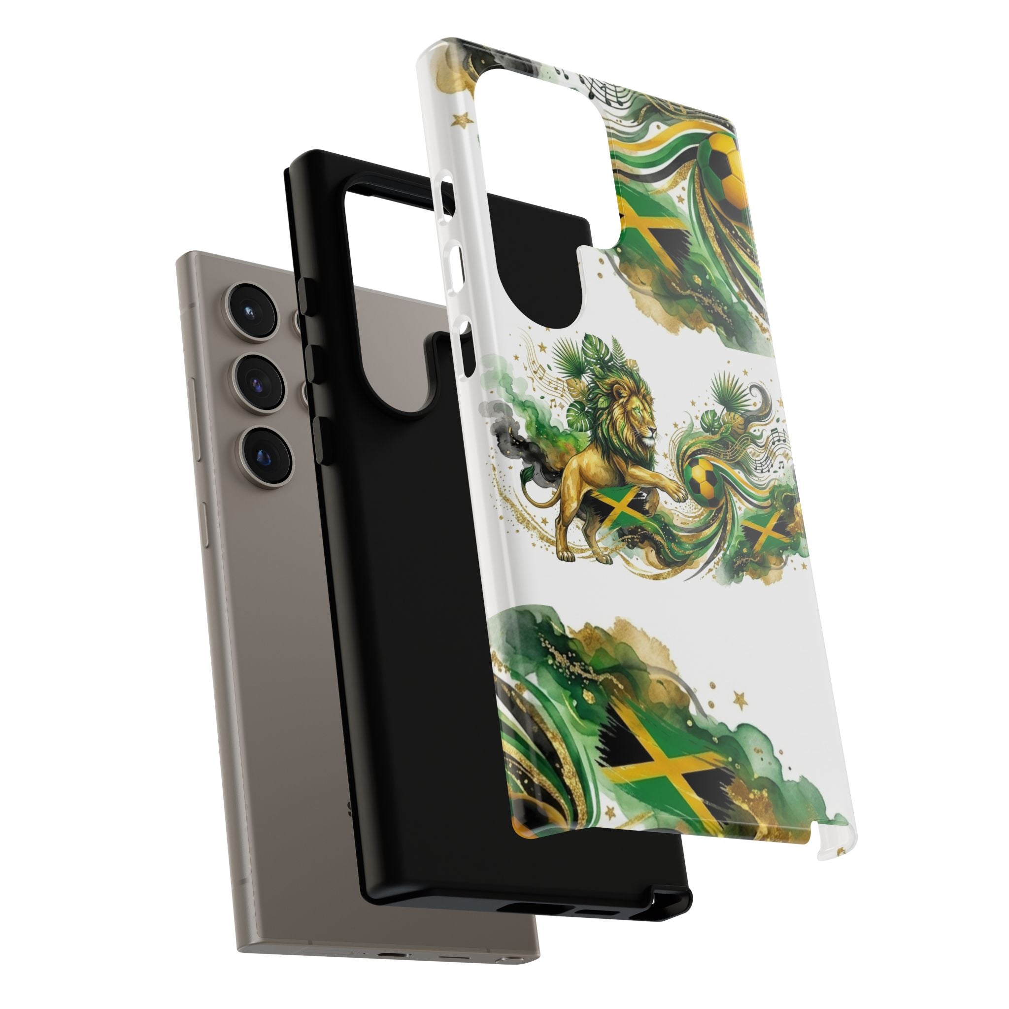 Jamaica Lion Phone Case — Jamaican Flag Rasta Protective Tough Case