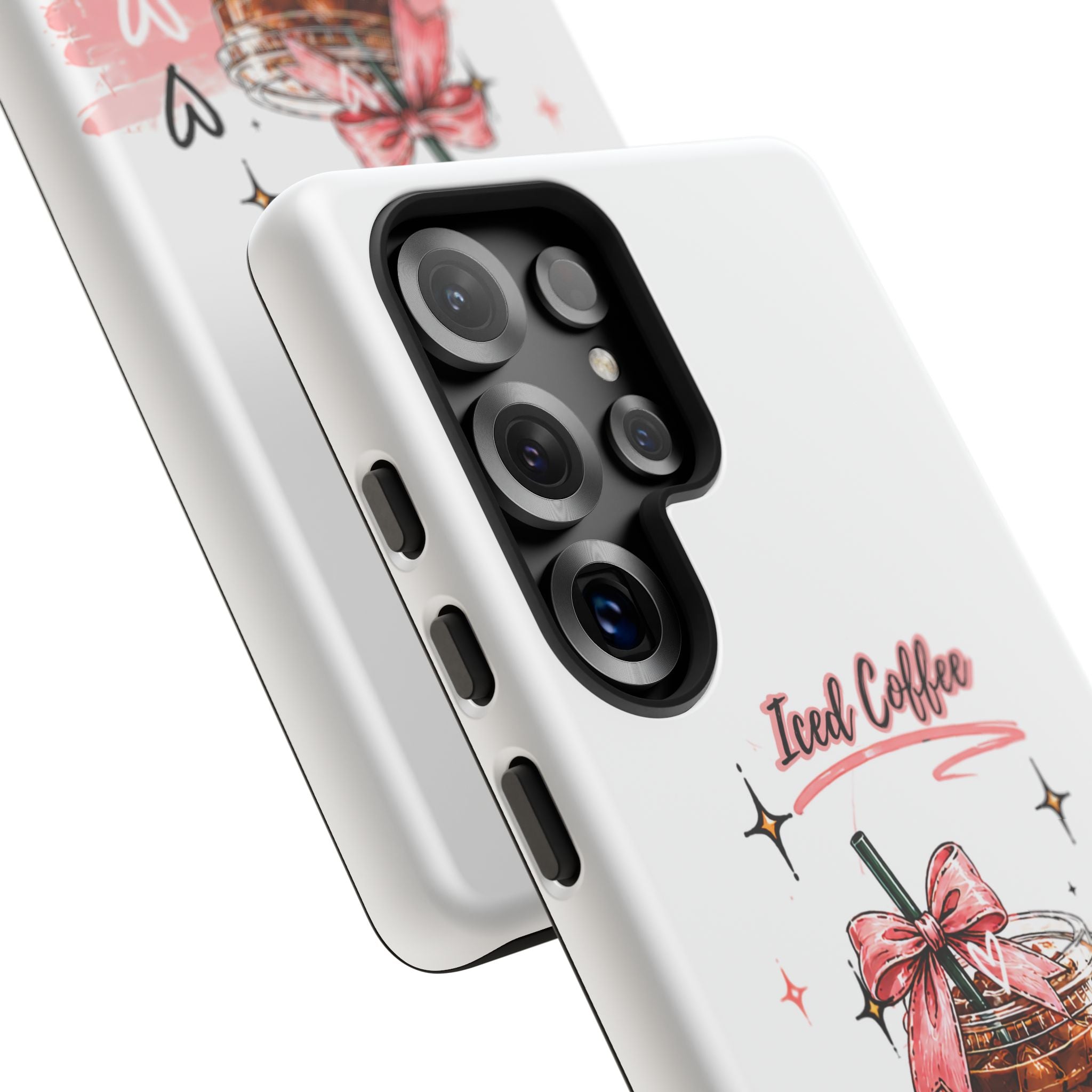 Iced Coffee Phone Case – Cute Pink Boba Design ("Iced coffee is my person")