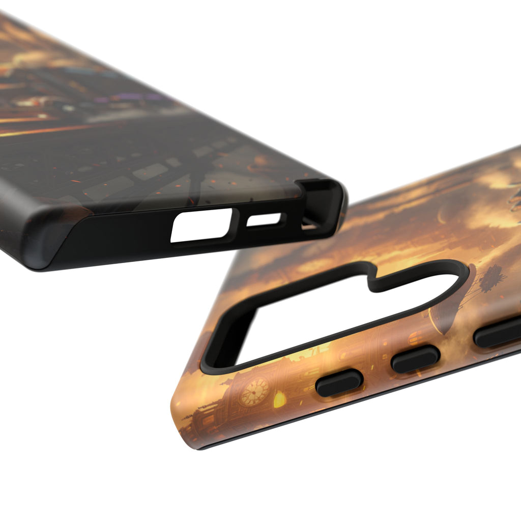 Steampunk Freightliner Phone Case — Rugged Trucking Cityscape iPhone Cover