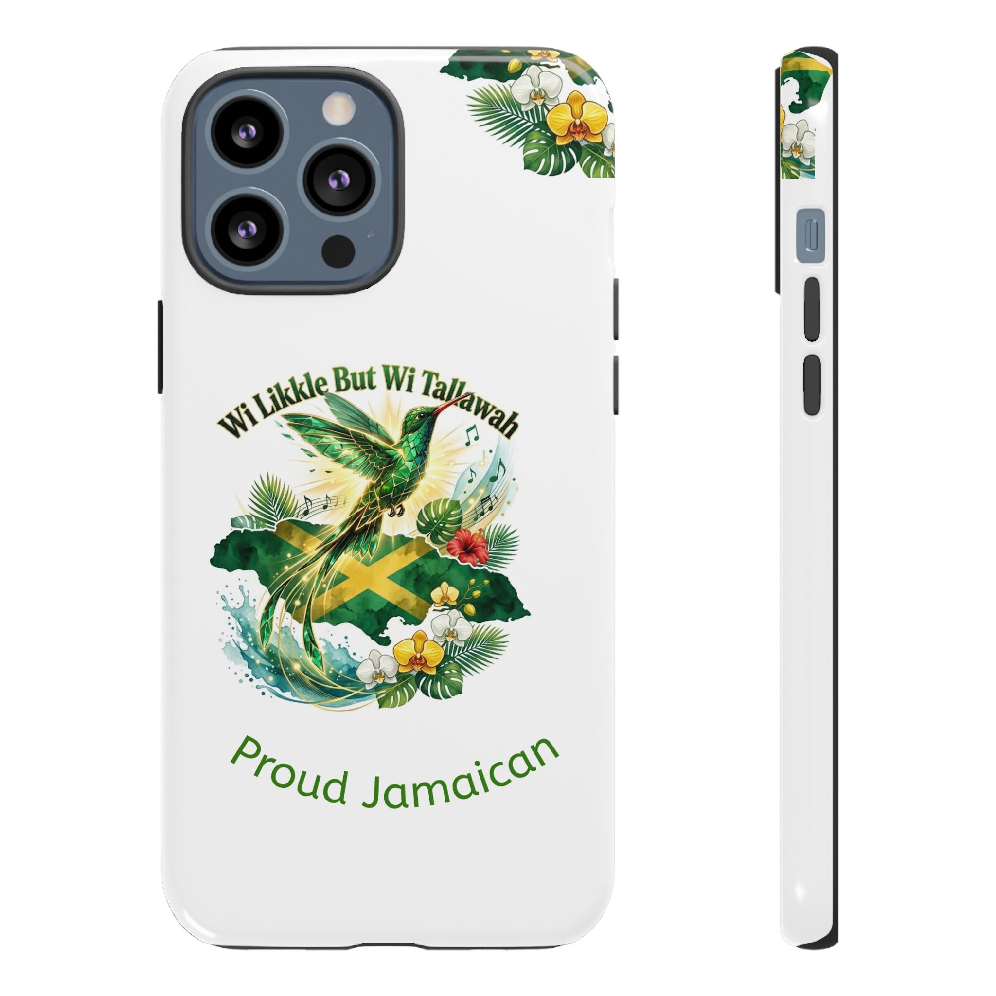 Jamaica Hummingbird Phone Case — “Wi Likkle But Wi Tallawah” Tropical Protective Cover