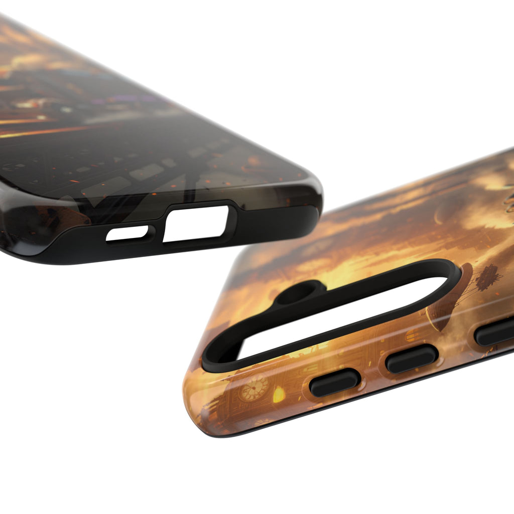 Steampunk Freightliner Phone Case — Rugged Trucking Cityscape iPhone Cover