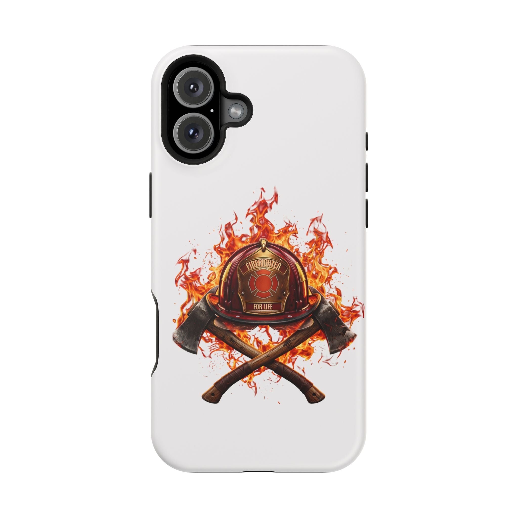 Firefighter Helmet Flames Phone Case — Station 117 Magnetic Impact-Resistant Case
