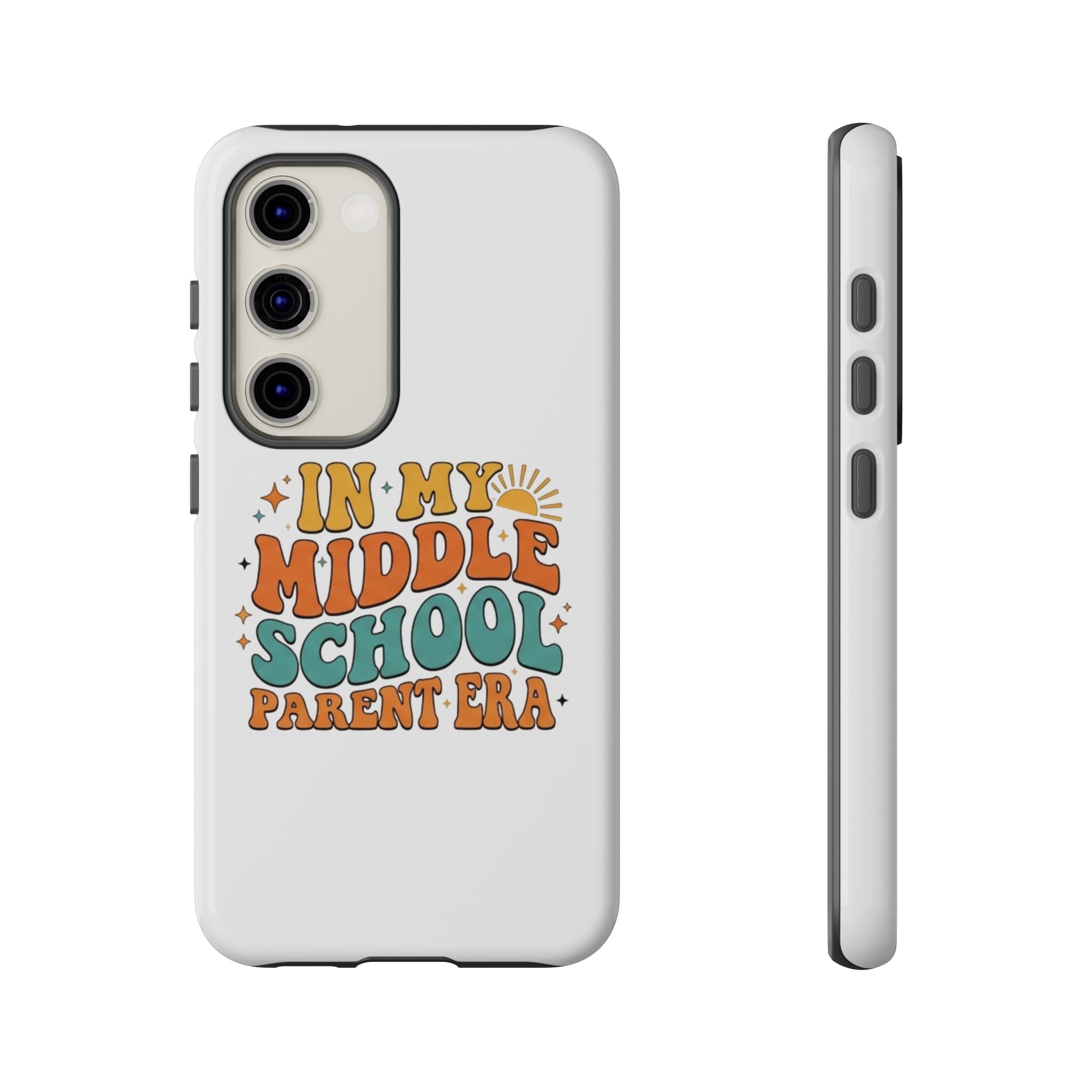 Middle School Parent Phone Case — "In My Middle School Parent Era" Retro Design