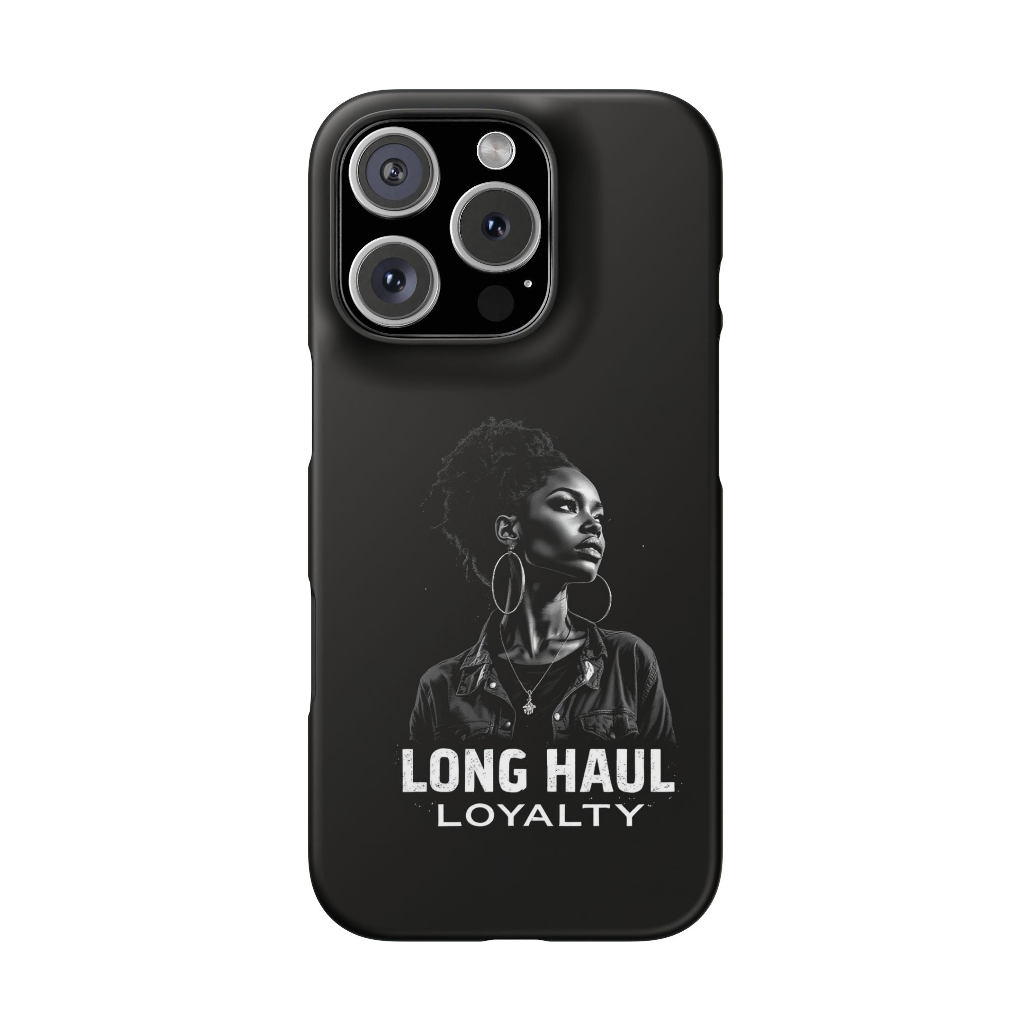 Phone Case — "Long Haul Loyalty" Black Portrait Snap Case