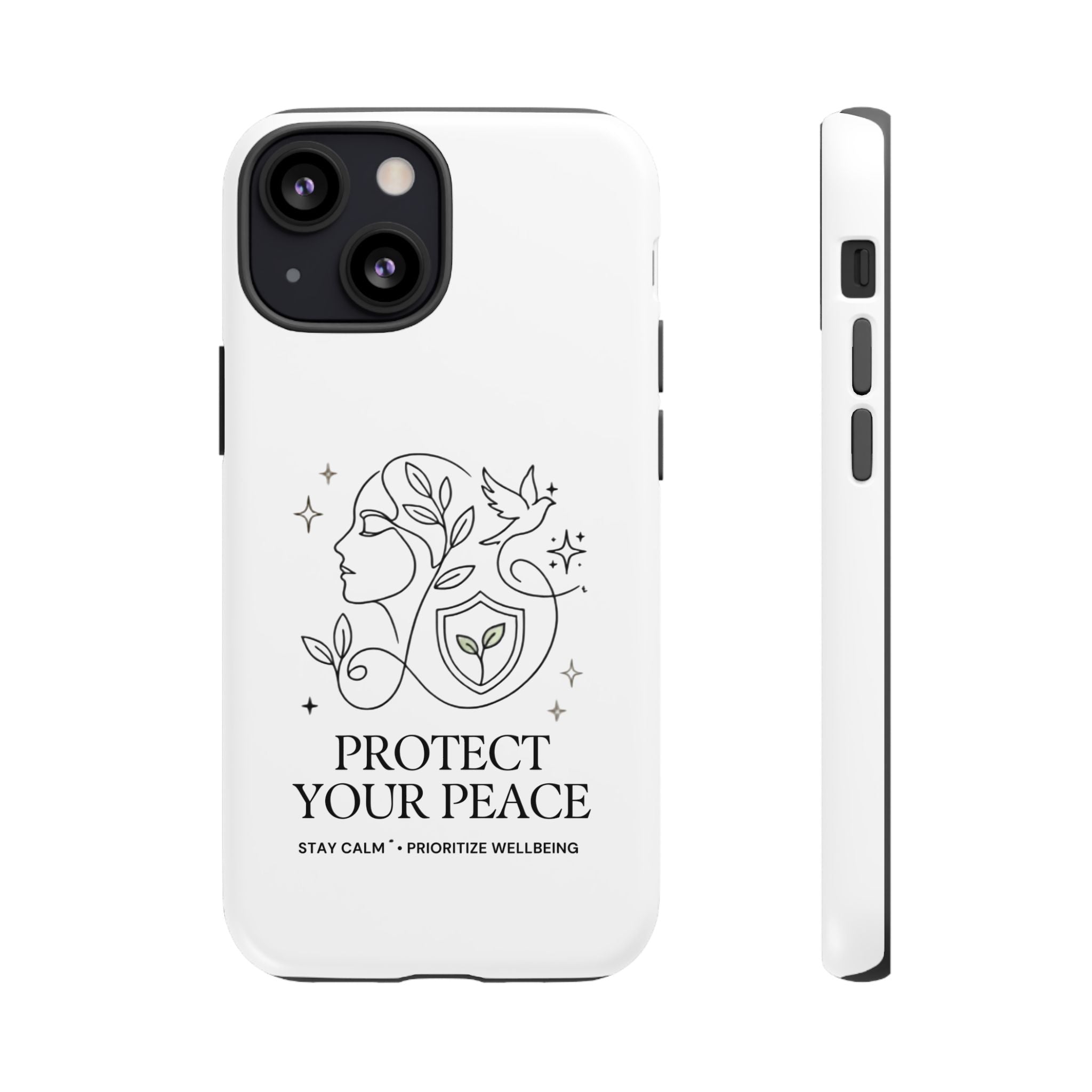 Protect Your Peace Phone Case – Minimalist Wellness iPhone Cover