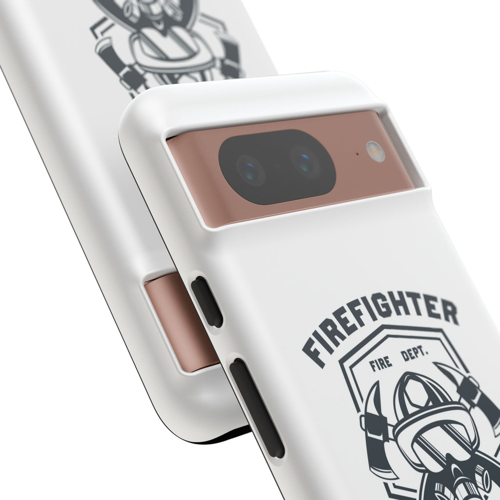 Firefighter Tough Phone Case — Fire Dept Helmet & Axes Protective Cover