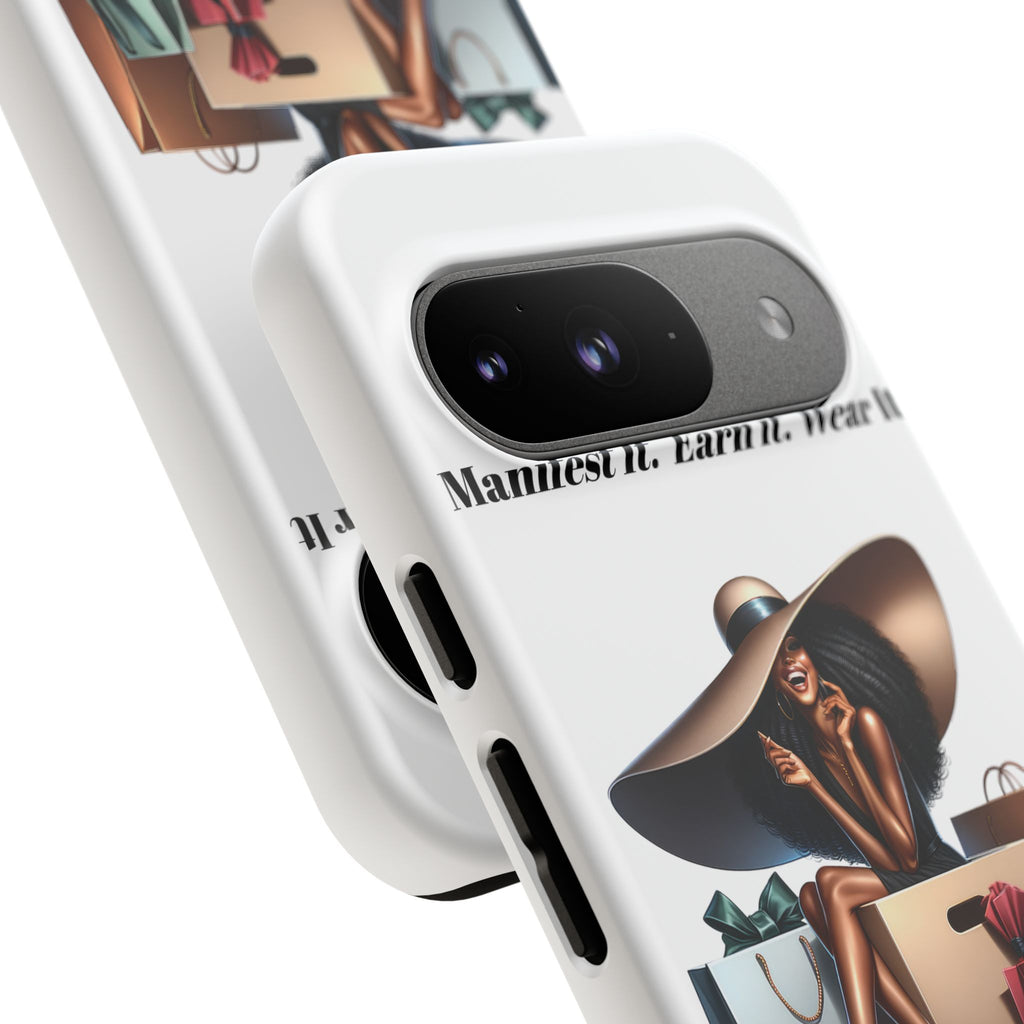 Phone Case - "Manifest It. Earn It. Wear It." Chic Shopper Design