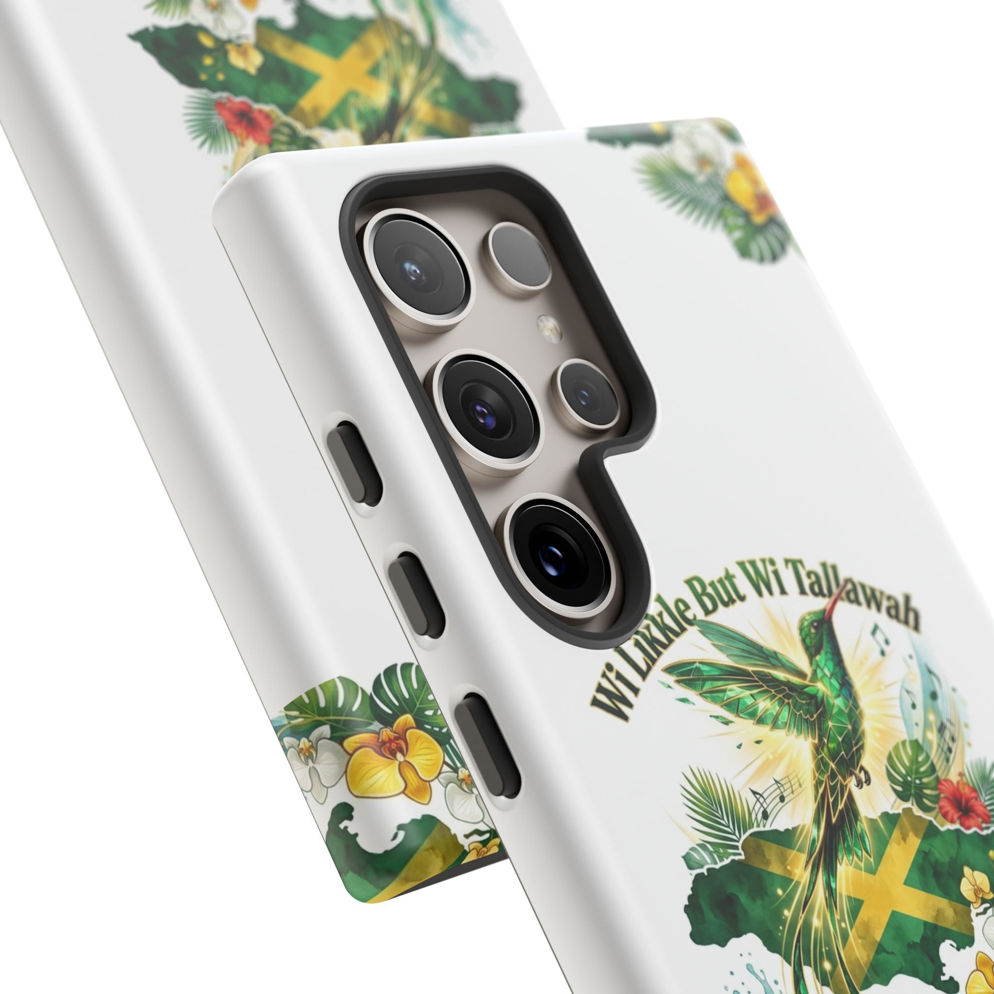 Jamaica Hummingbird Phone Case — “Wi Likkle But Wi Tallawah” Tropical Protective Cover