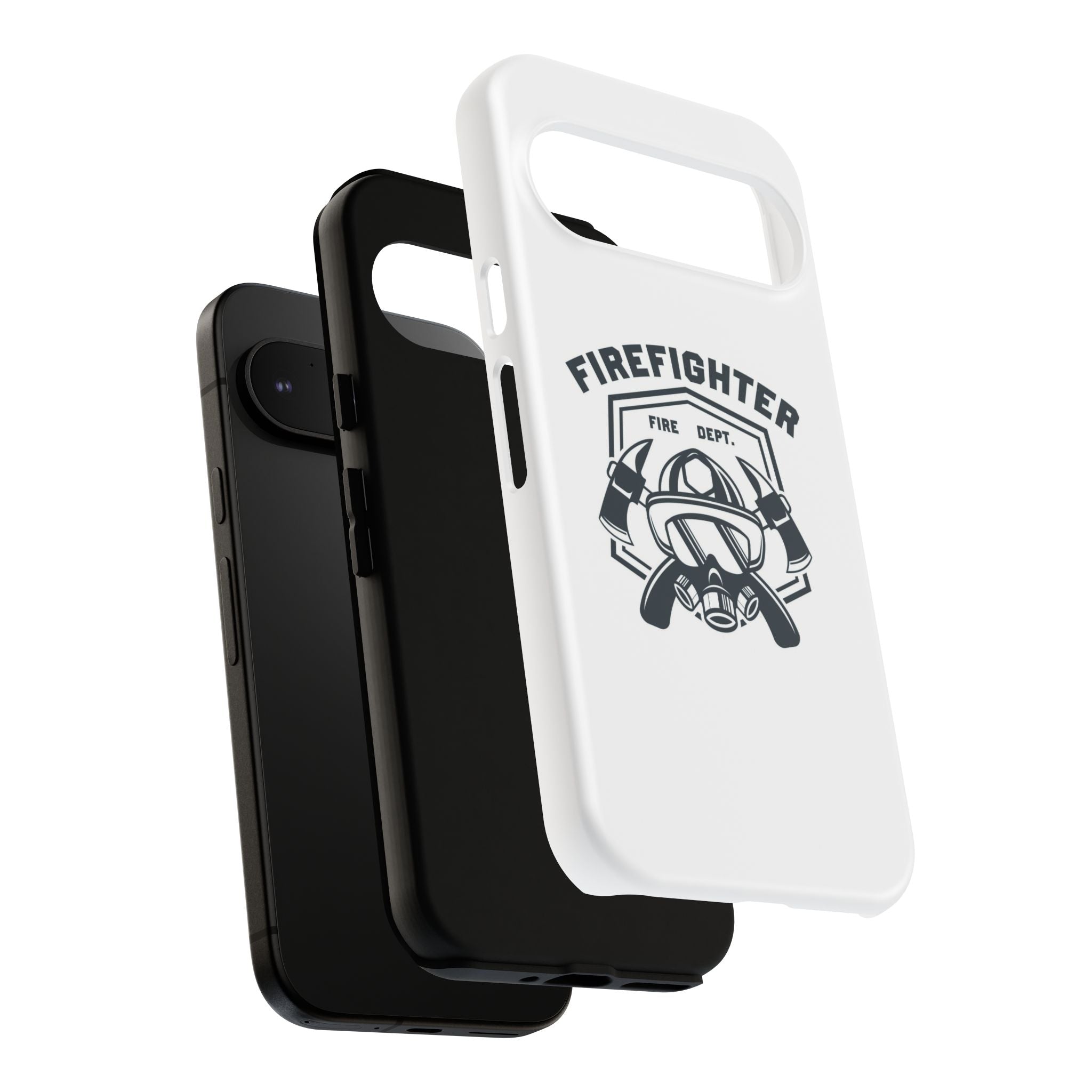 Firefighter Tough Phone Case — Fire Dept Helmet & Axes Protective Cover