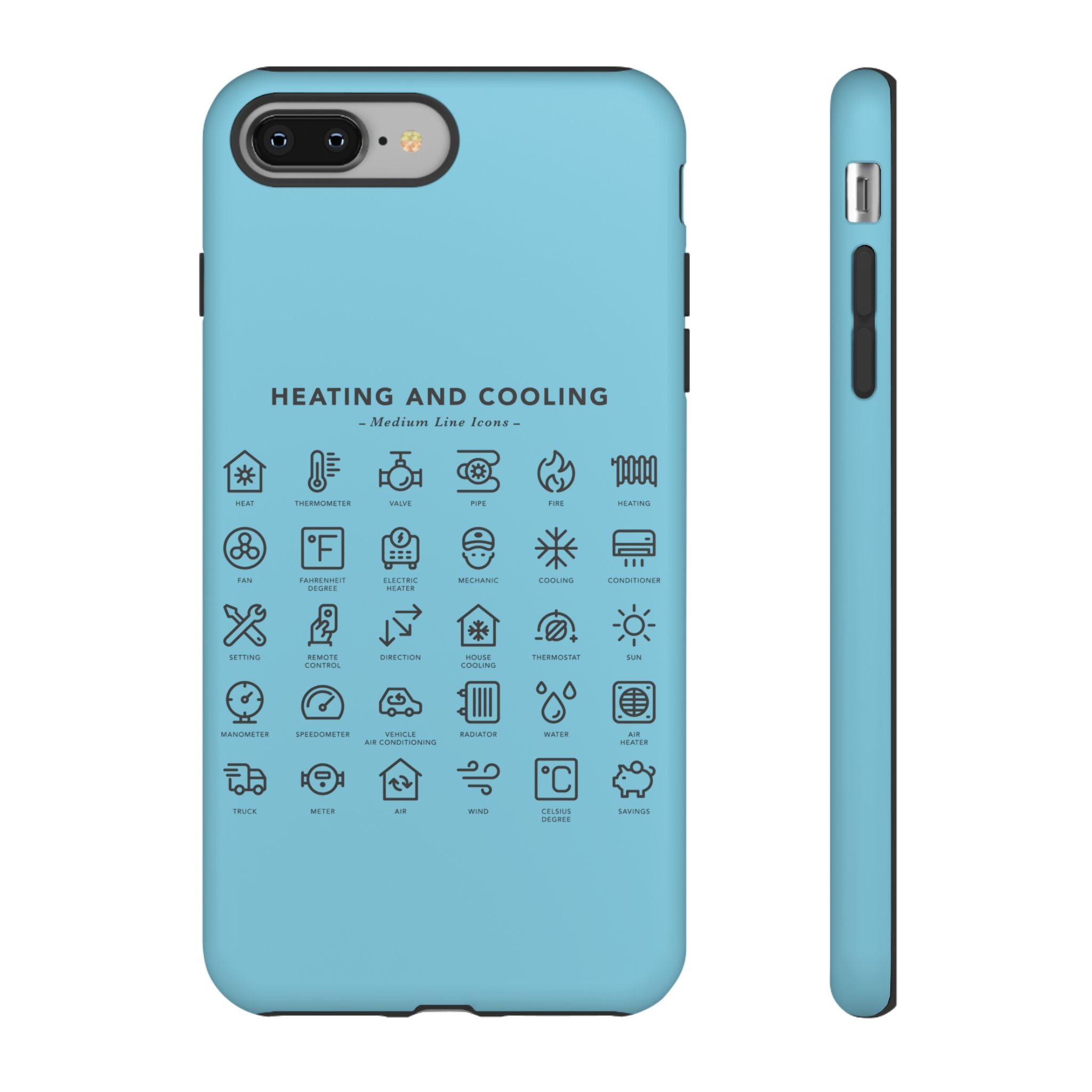 Heating and Cooling Icons Phone Case – HVAC Technician Protective Phone Cover