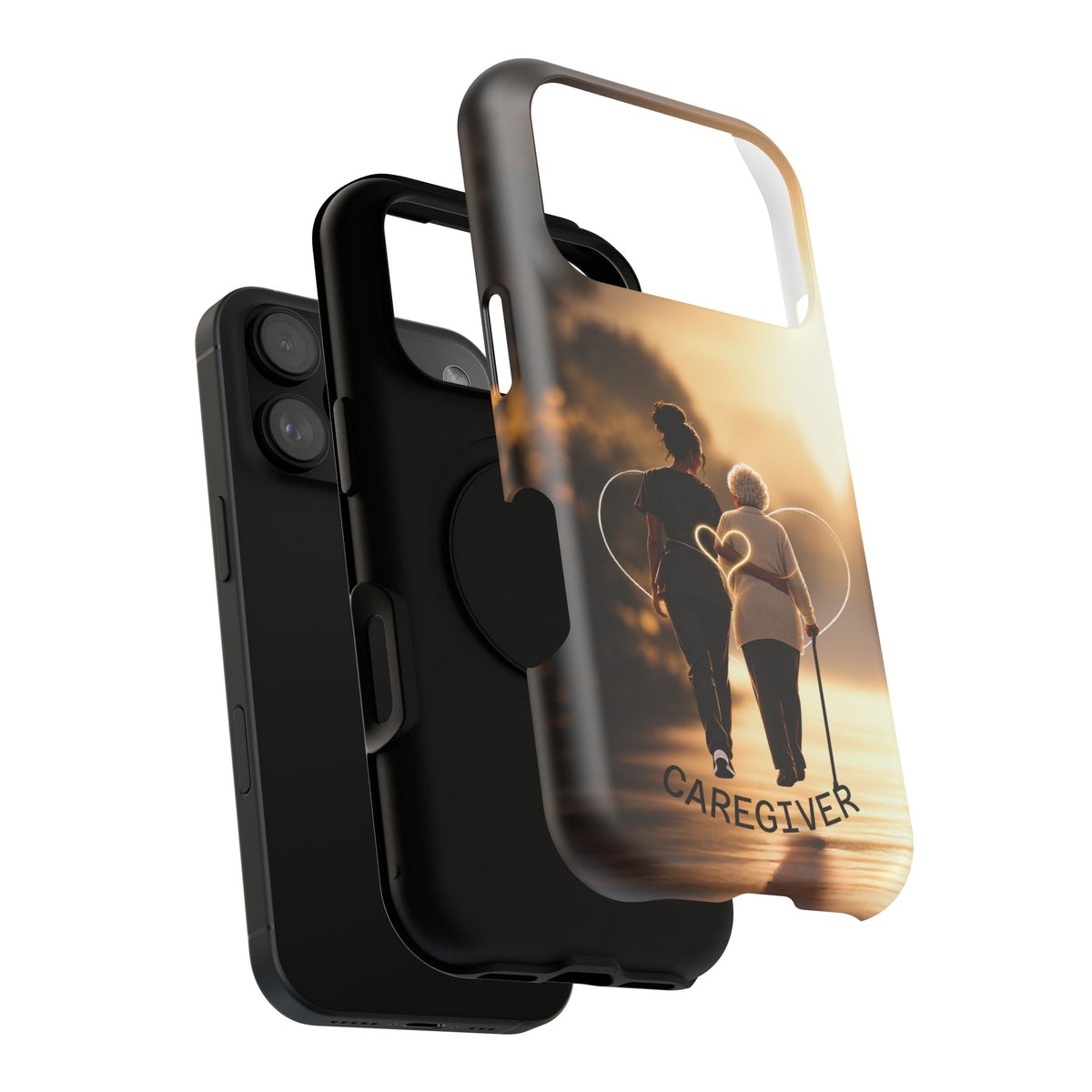 Caregiver Phone Case — Impact-Resistant Protective Case with Heart Design