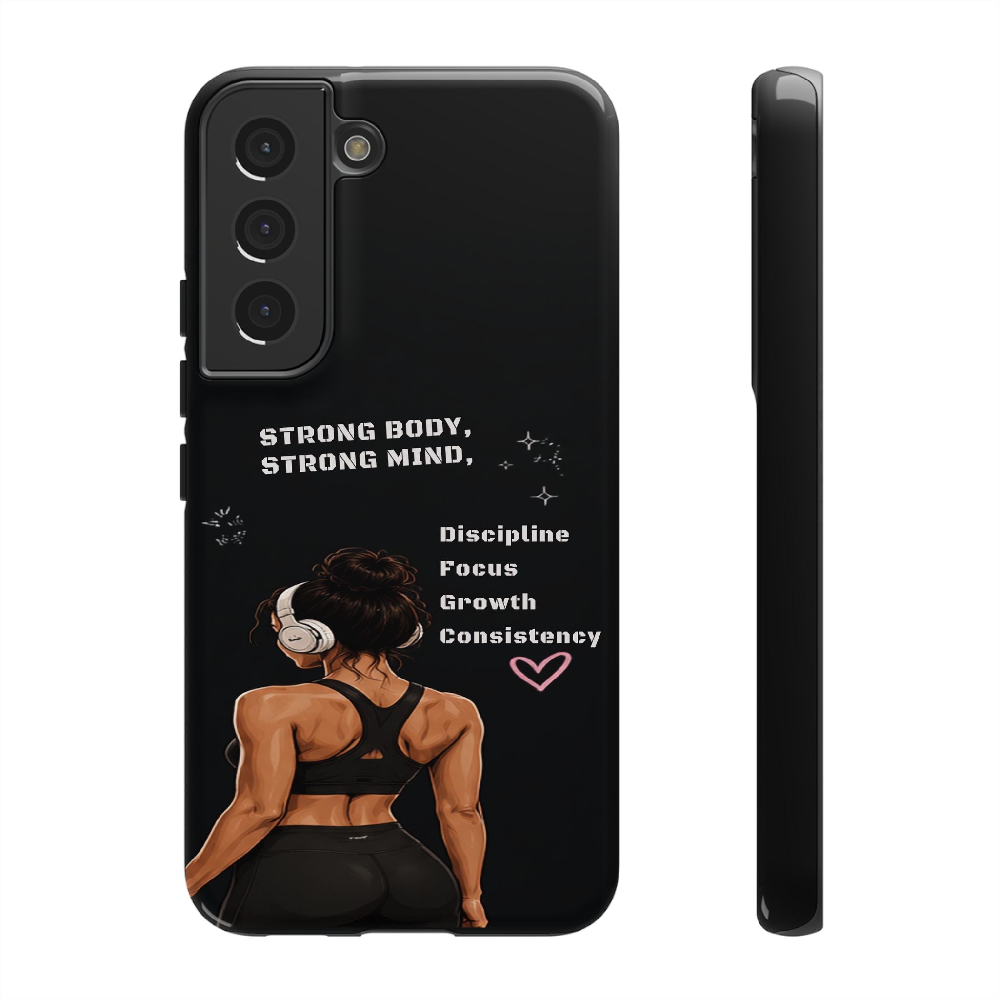 Strong Body, Strong Mind Phone Case — Motivational Fitness Protective Case