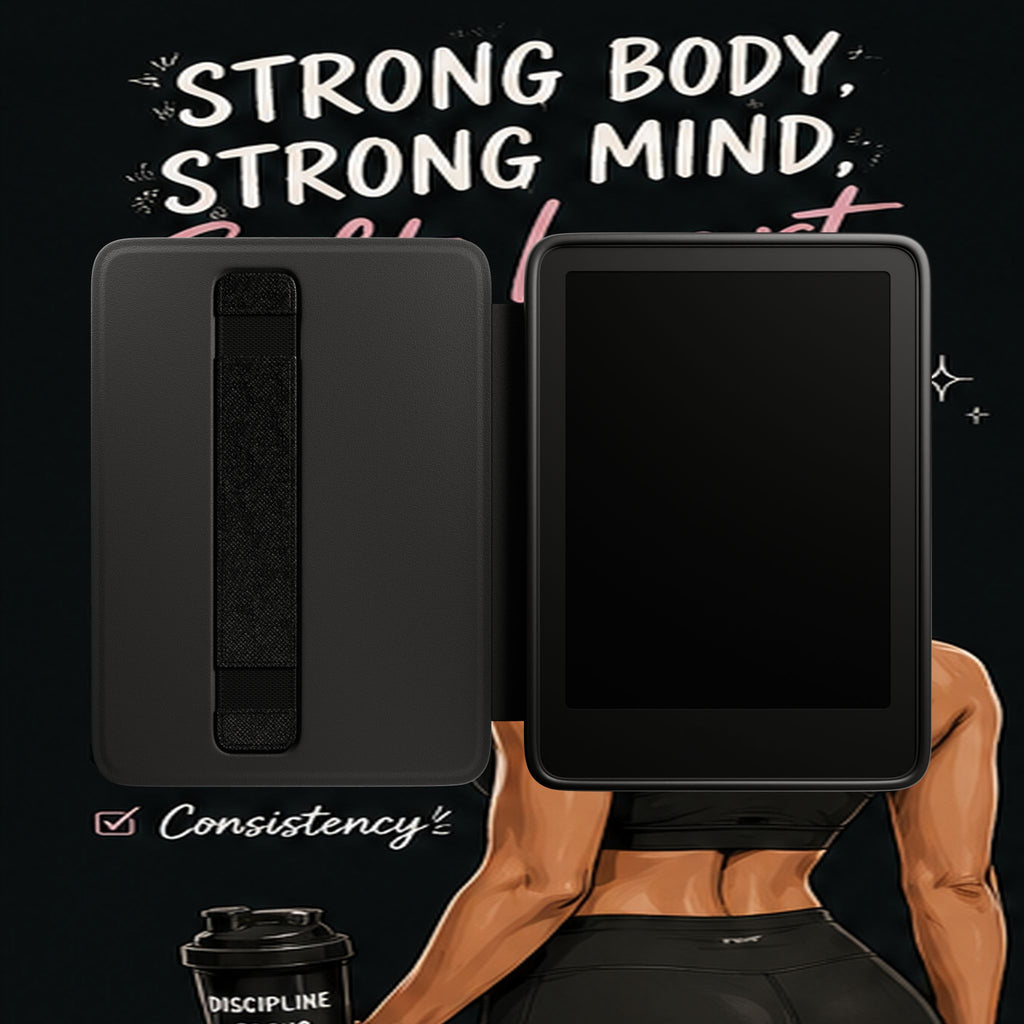 Kindle Case — Strong Body Strong Mind Soft Heart Fitness Inspirational E-Reader Cover