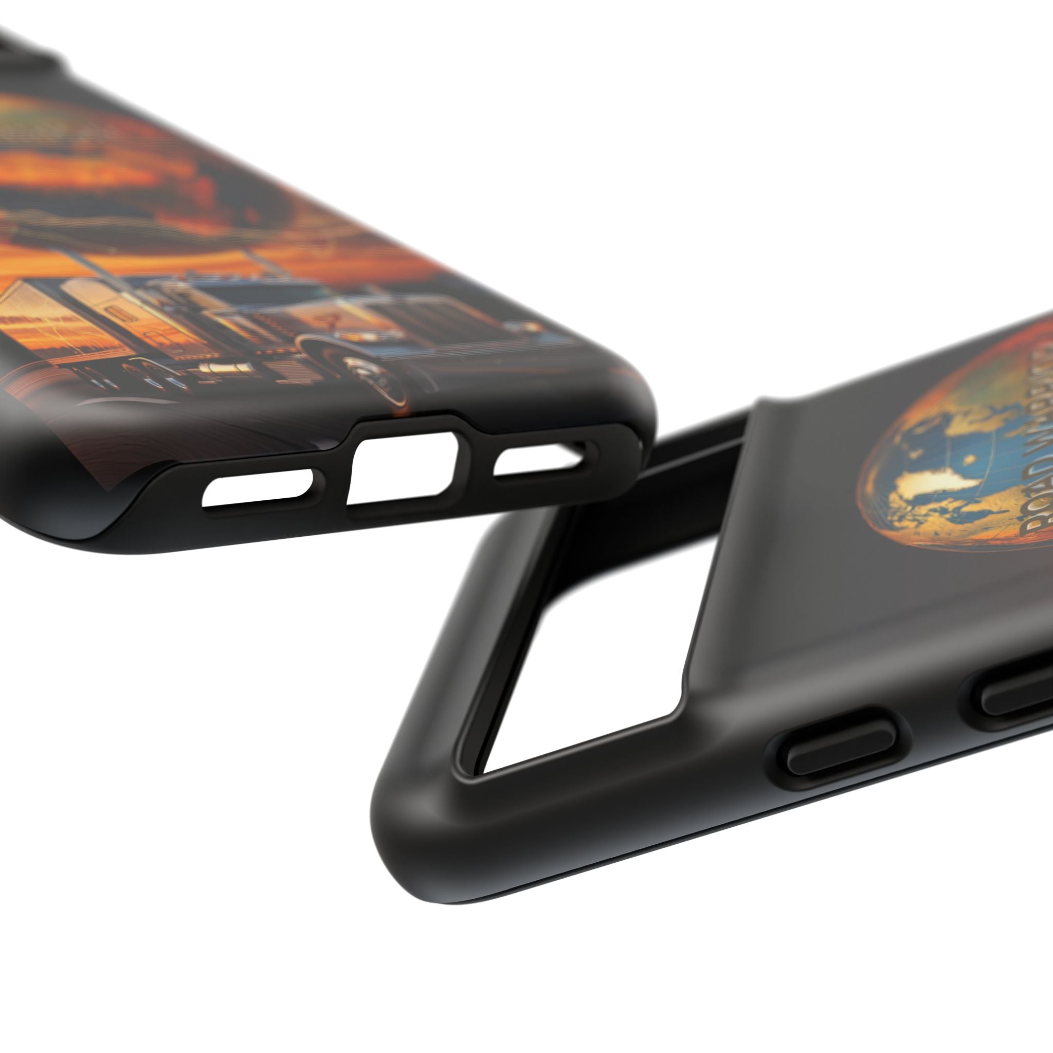 Truck Driver Phone Case — 'Global Road Warrior' Semi Truck Globe Tough Phone Cover