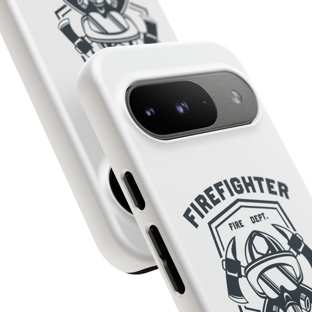 Firefighter Tough Phone Case — Fire Dept Helmet & Axes Protective Cover