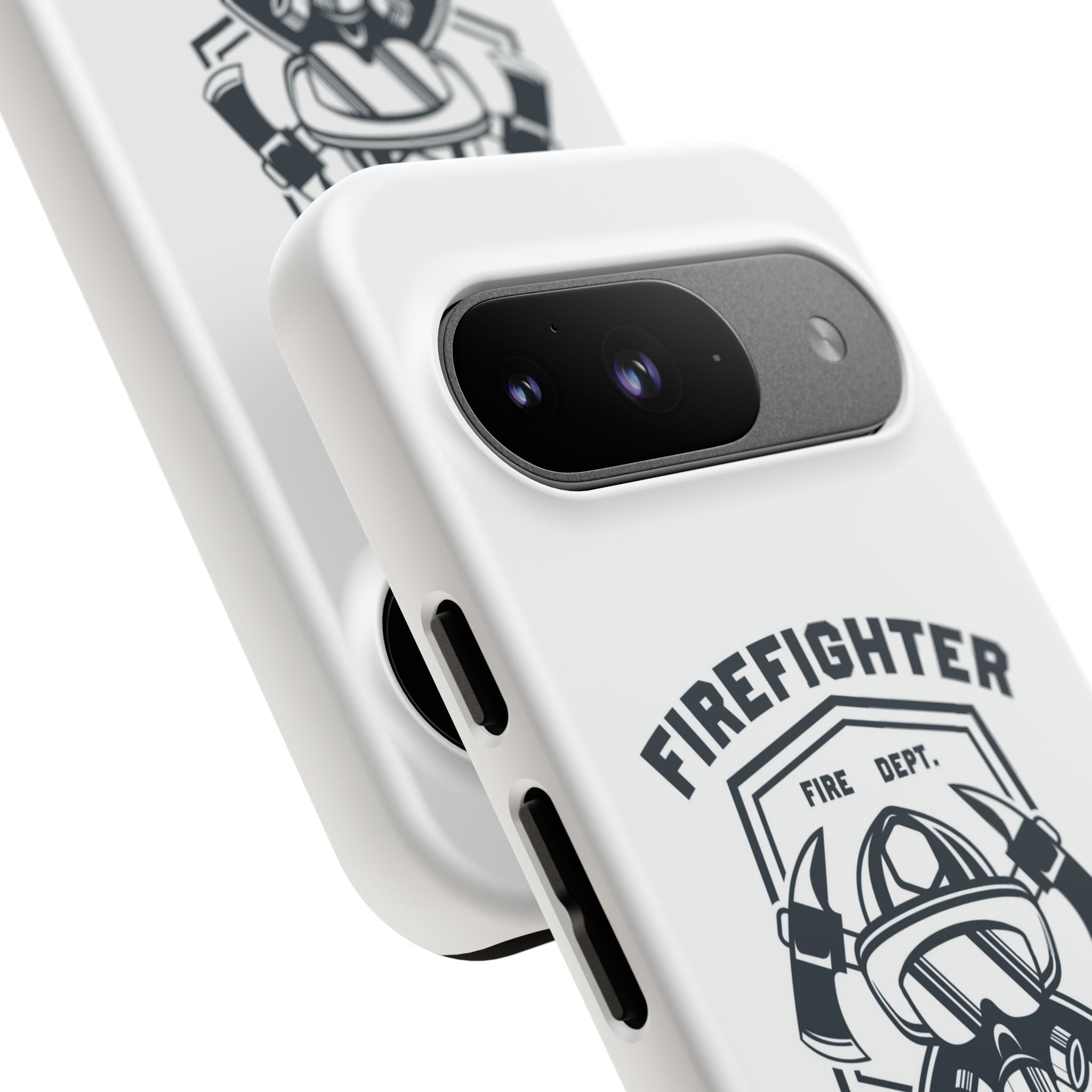 Firefighter Tough Phone Case — Fire Dept Helmet & Axes Protective Cover
