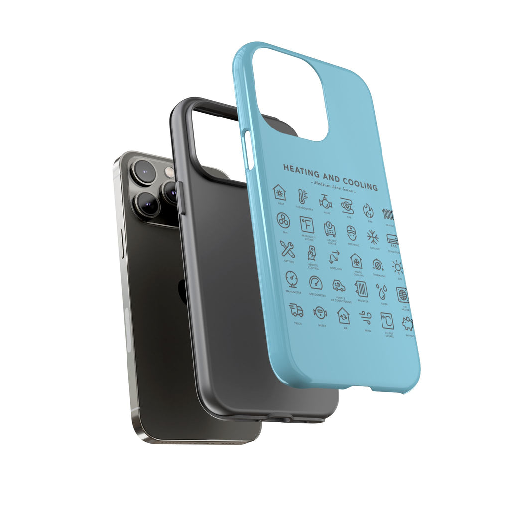 Heating and Cooling Icons Phone Case – HVAC Technician Protective Phone Cover