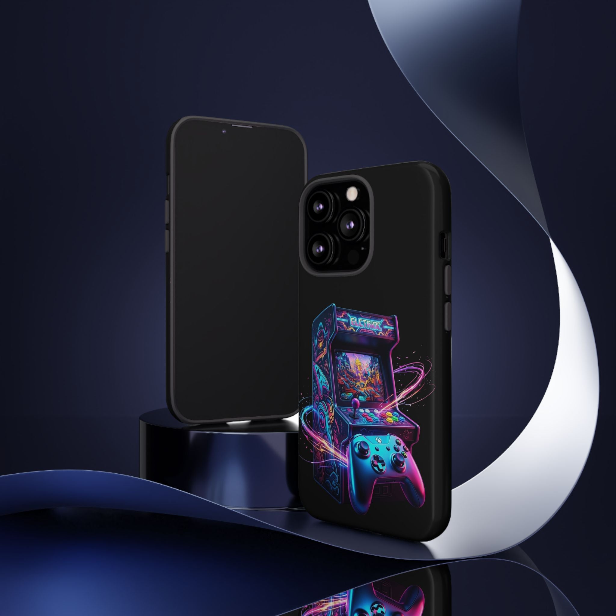 Retro Arcade Phone Case — Neon Gaming Controller Design