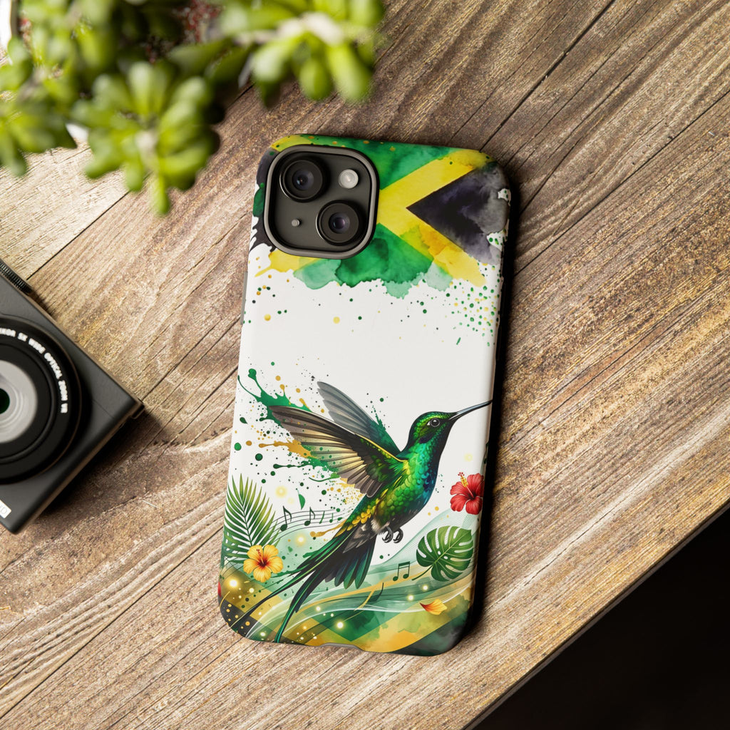 Hummingbird Jamaica Tough Phone Case – Tropical Floral Protective Cover