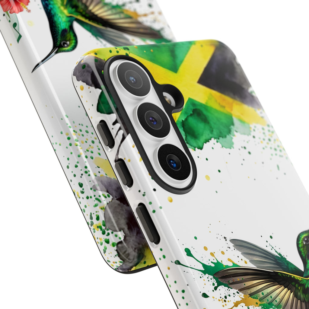 Hummingbird Jamaica Tough Phone Case – Tropical Floral Protective Cover