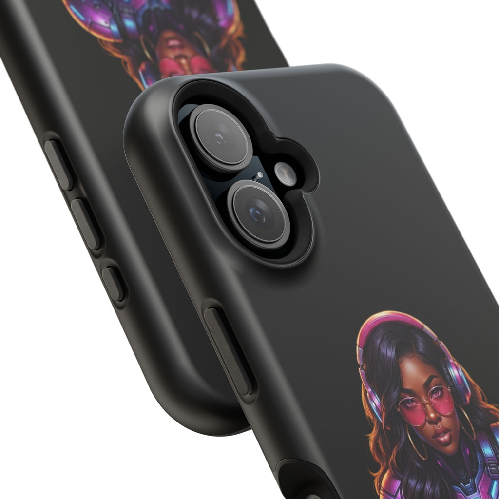 Gamer Girl Cyber Armor Phone Case — Impact‑Resistant Protective Cover