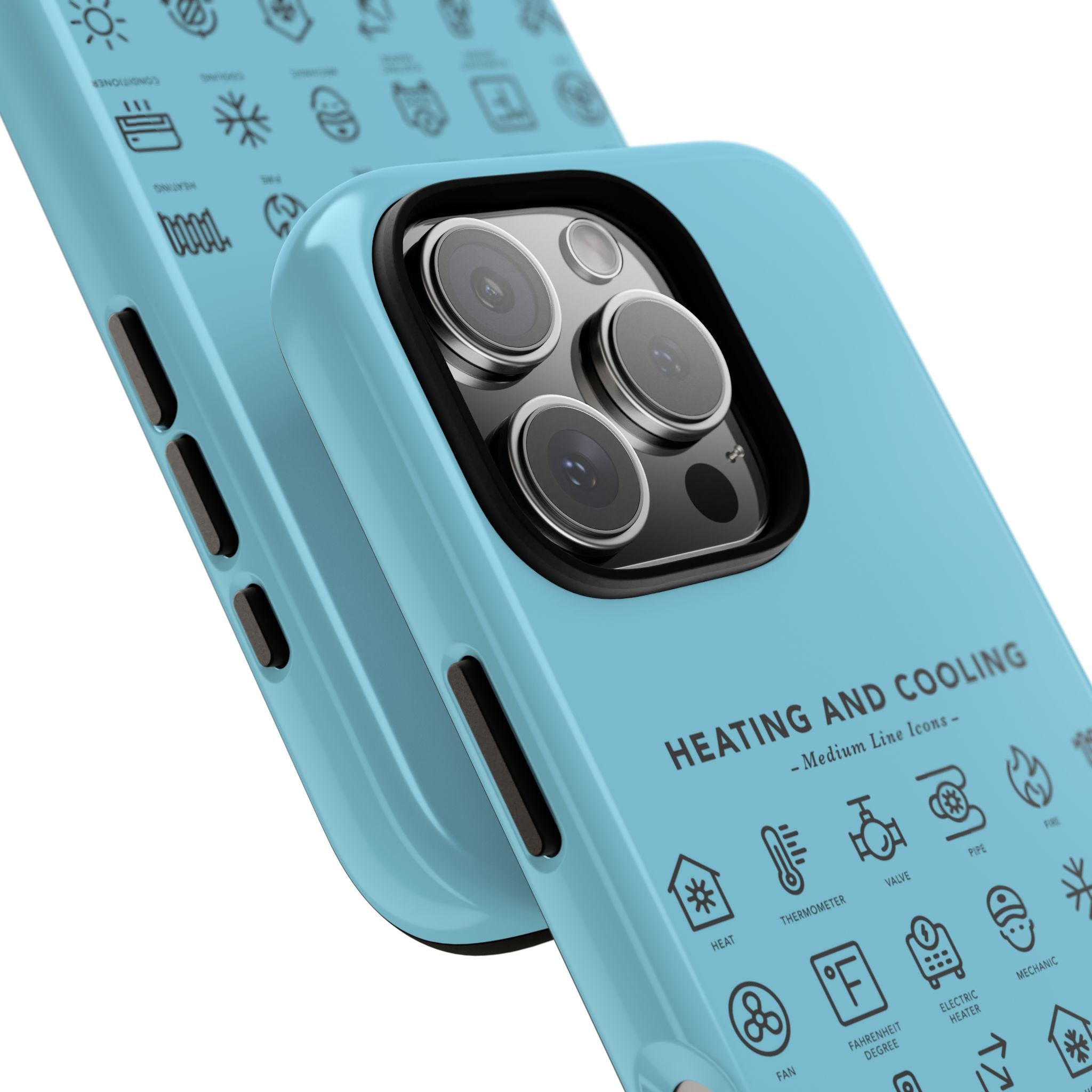 Heating and Cooling Icons Phone Case – HVAC Technician Protective Phone Cover