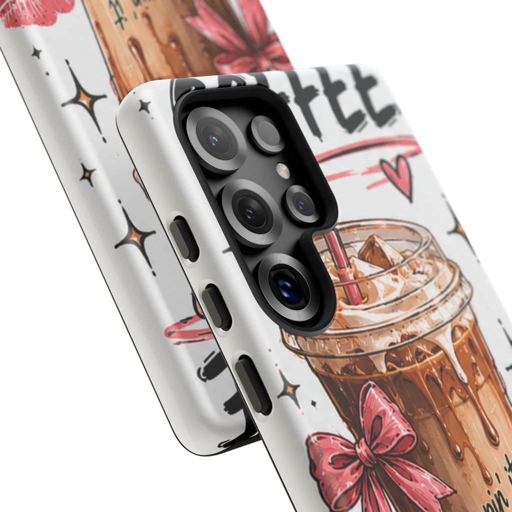 Phone Case — "Keepin' It Cute & Caffeinated" Iced Coffee Design