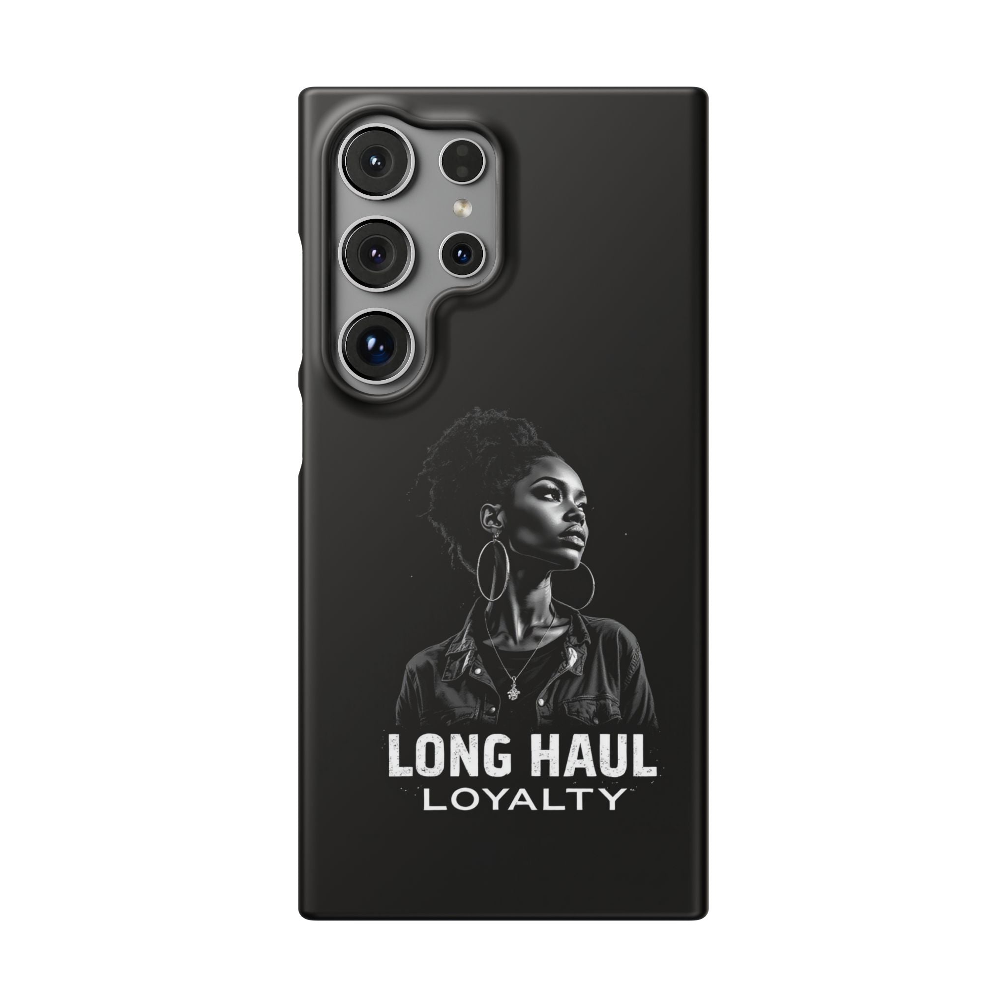 Phone Case — "Long Haul Loyalty" Black Portrait Snap Case