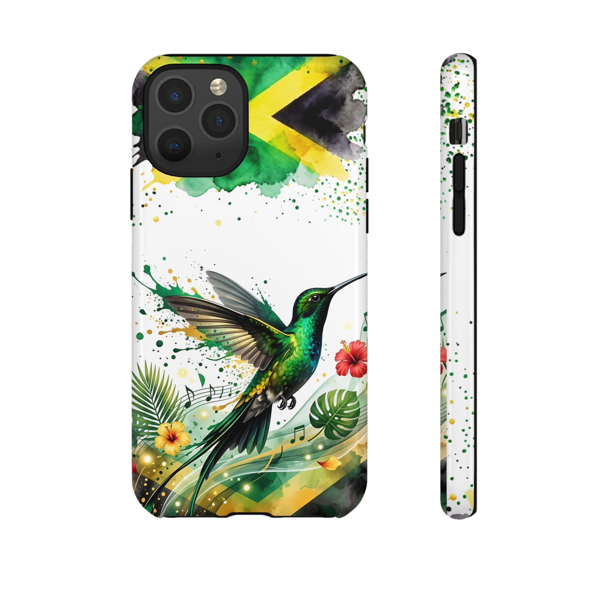 Hummingbird Jamaica Tough Phone Case – Tropical Floral Protective Cover