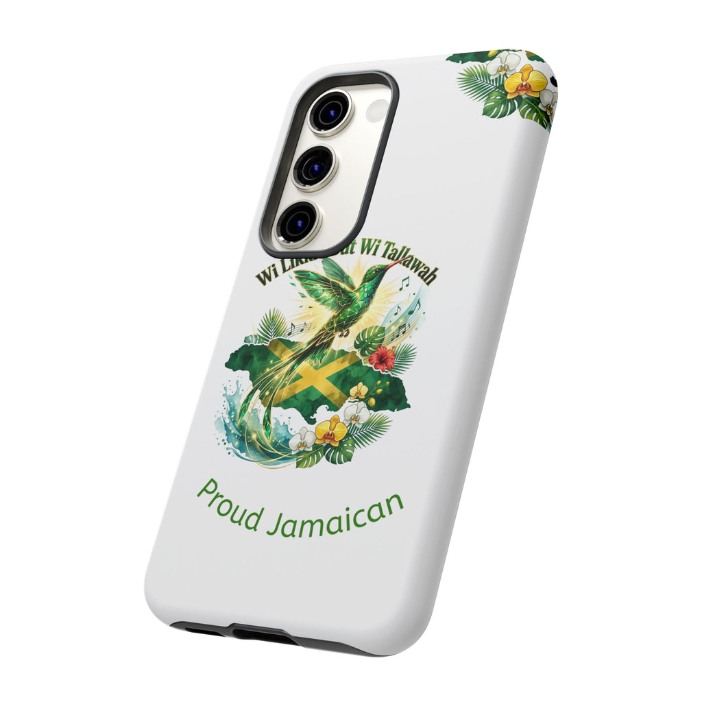 Jamaica Hummingbird Phone Case — “Wi Likkle But Wi Tallawah” Tropical Protective Cover