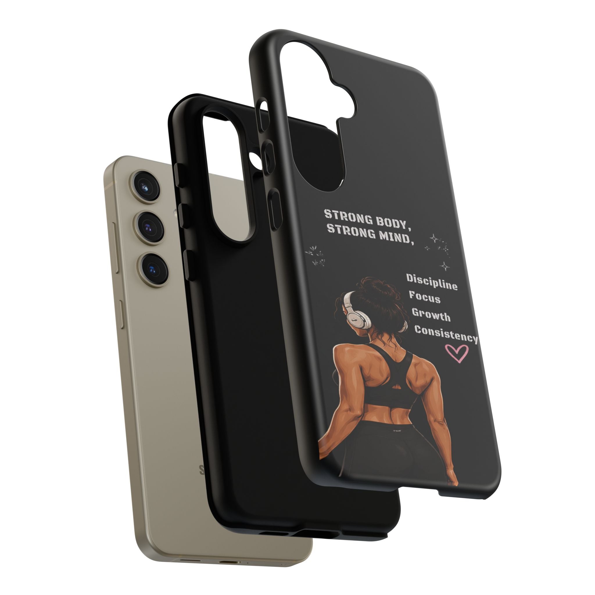 Strong Body, Strong Mind Phone Case — Motivational Fitness Protective Case