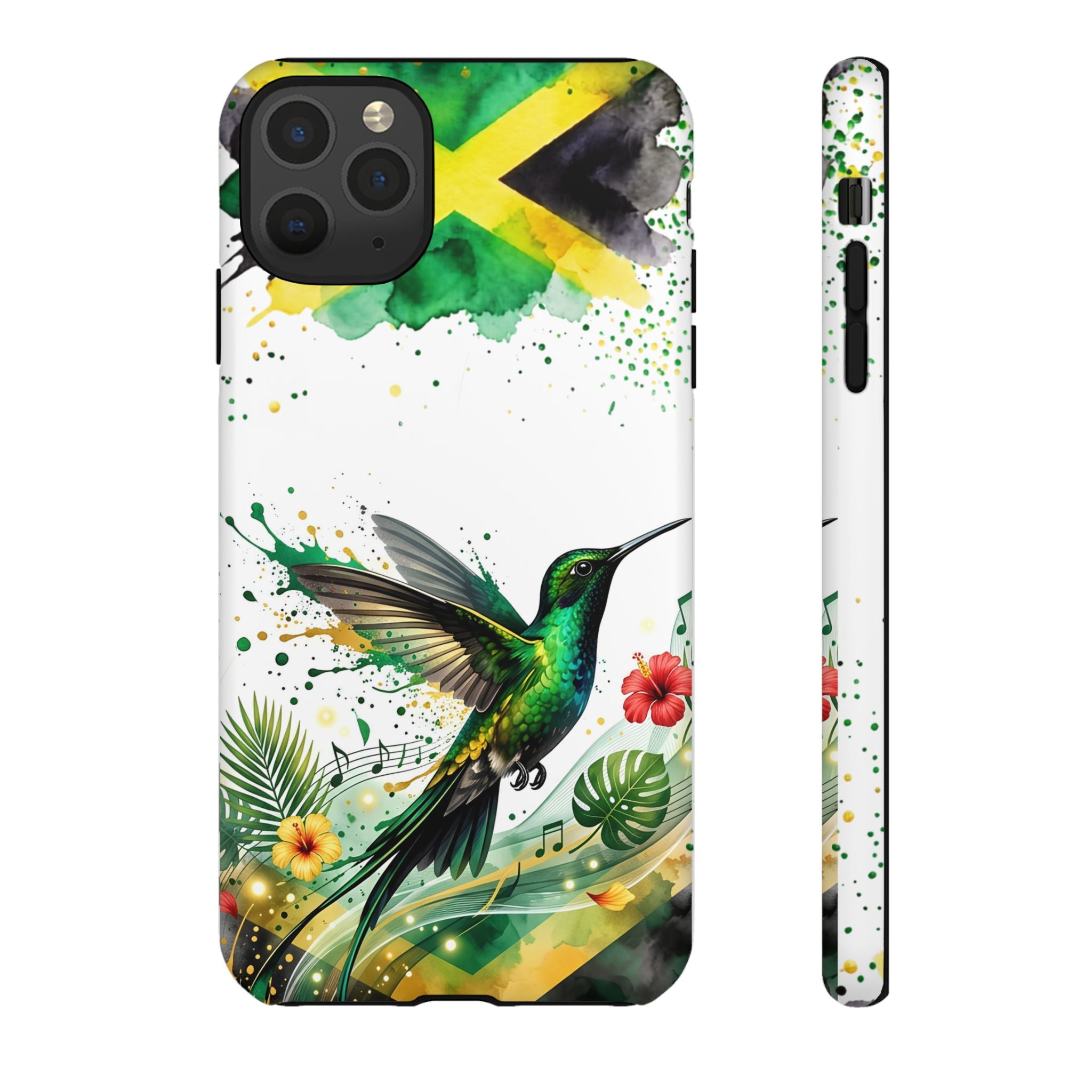Hummingbird Jamaica Tough Phone Case – Tropical Floral Protective Cover
