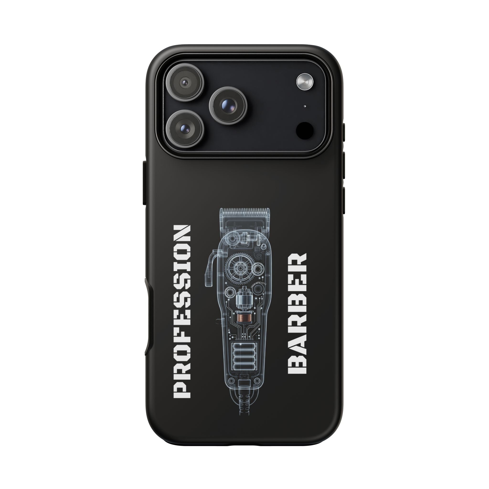 Barber Clip Cord X‑Ray Tough Phone Case – Professional Barber Gift