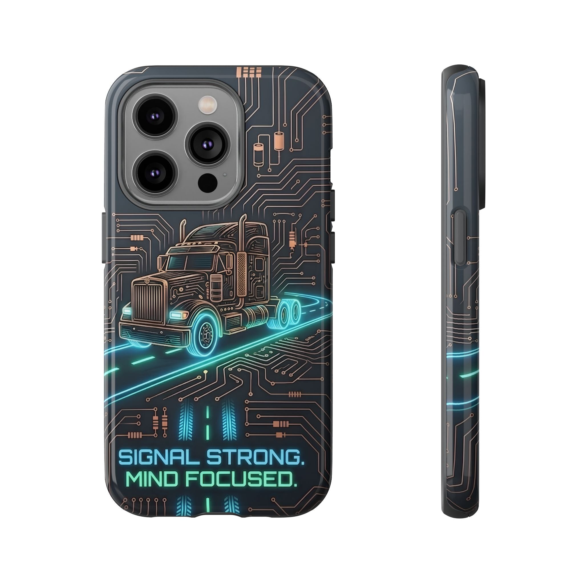 Truck Driver Gamer Phone Case — “Real Life. No Pause Button.”