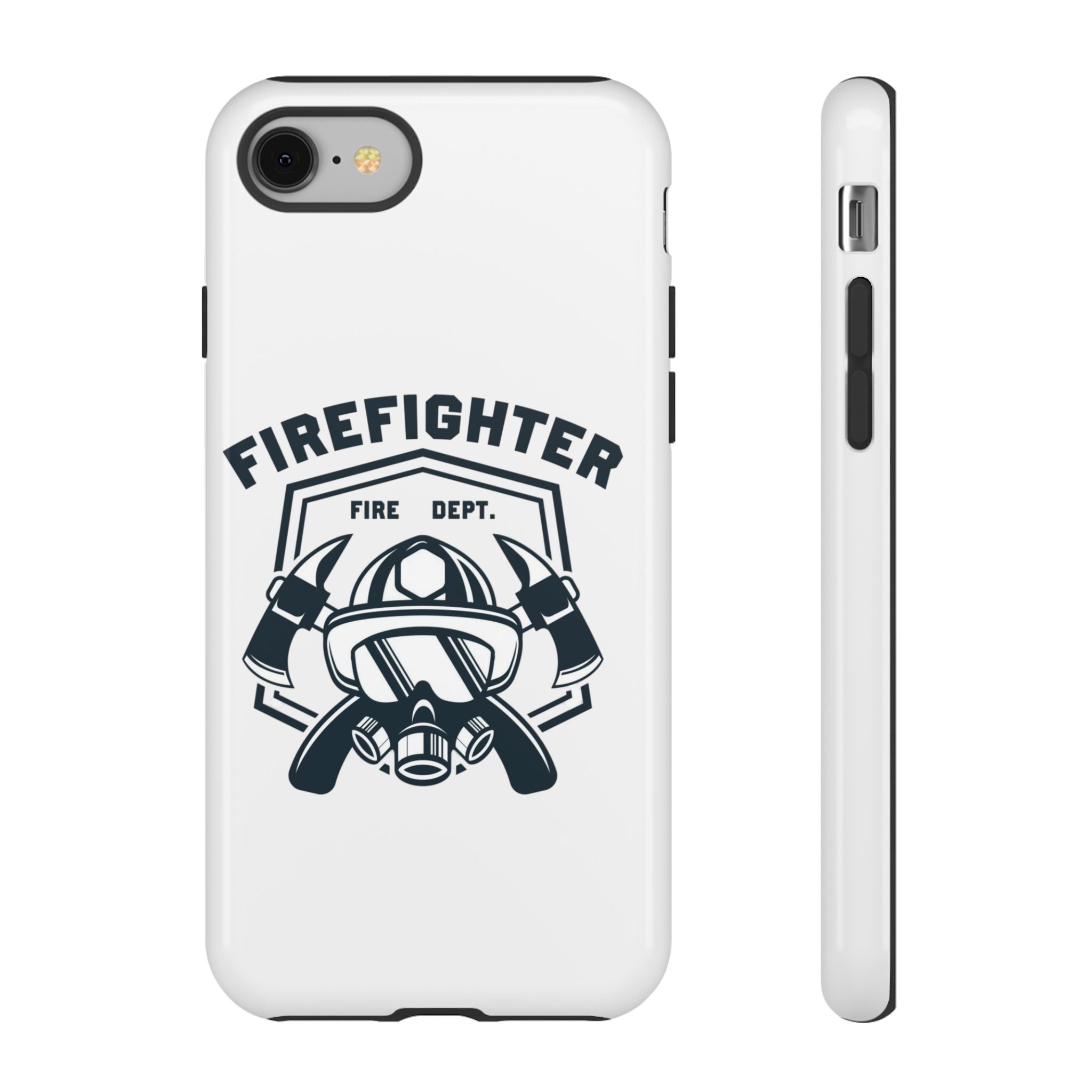Firefighter Tough Phone Case — Fire Dept Helmet & Axes Protective Cover