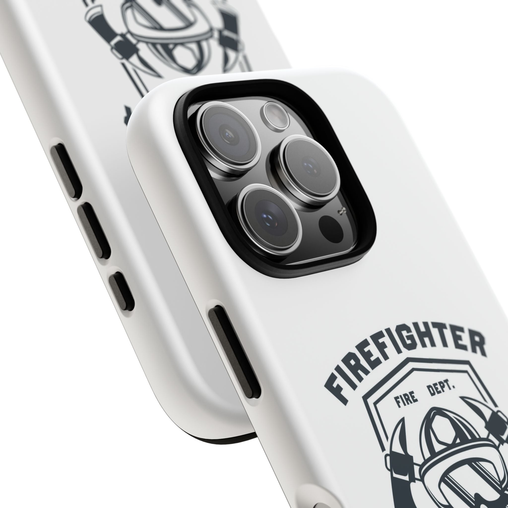 Firefighter Tough Phone Case — Fire Dept Helmet & Axes Protective Cover