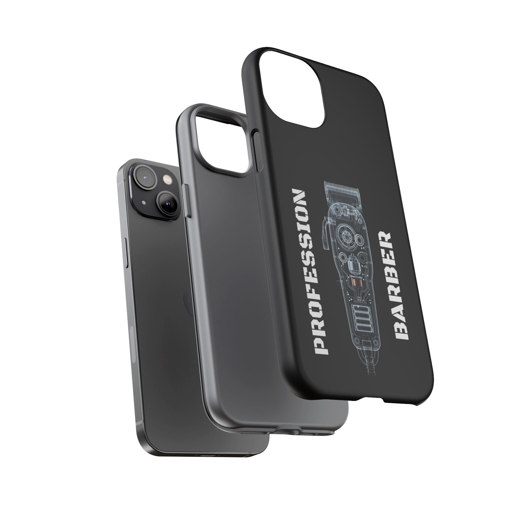 Barber Clip Cord X‑Ray Tough Phone Case – Professional Barber Gift