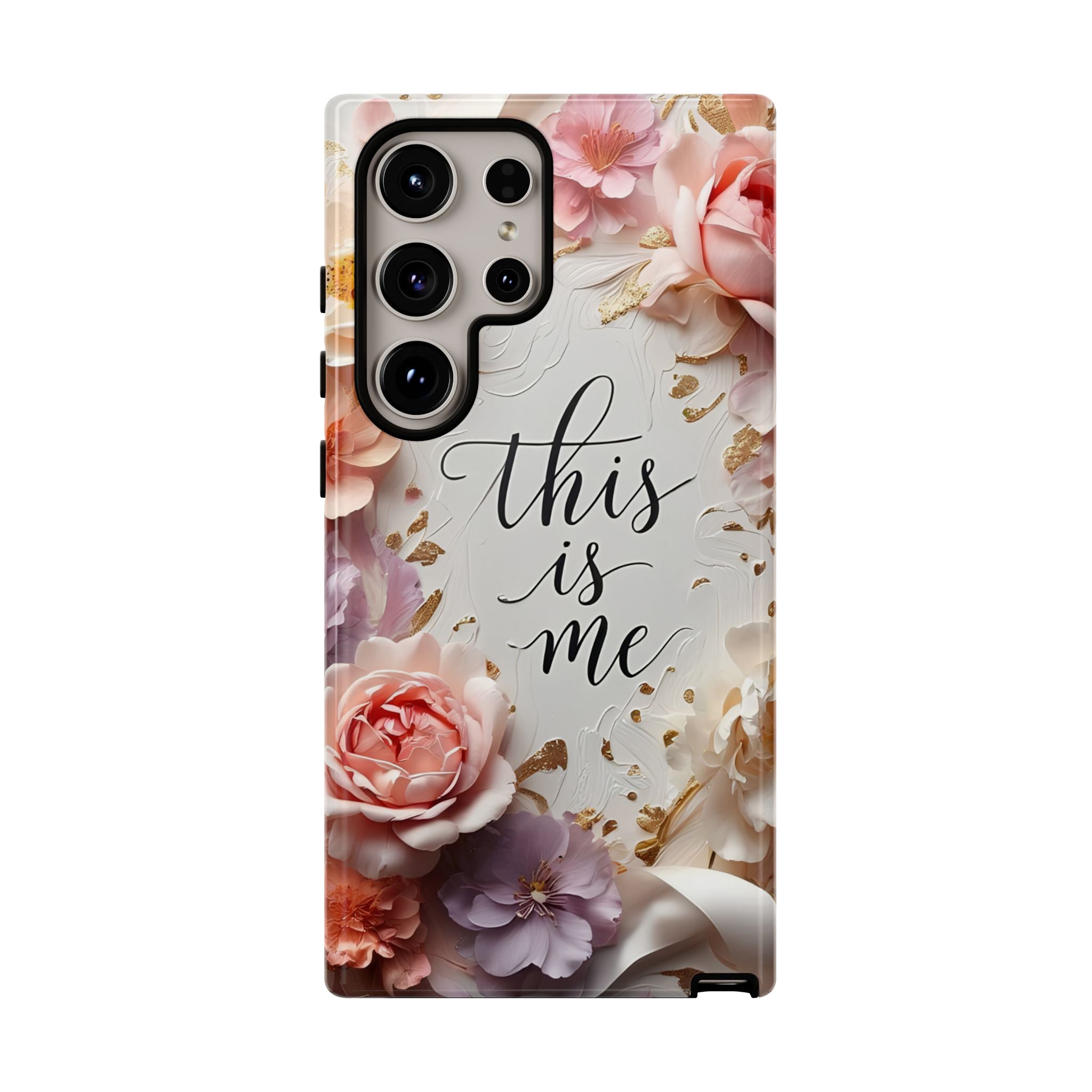 Floral "This Is Me" Tough Phone Case — Protective Floral iPhone Cover for Self-Expression, Gift for Her