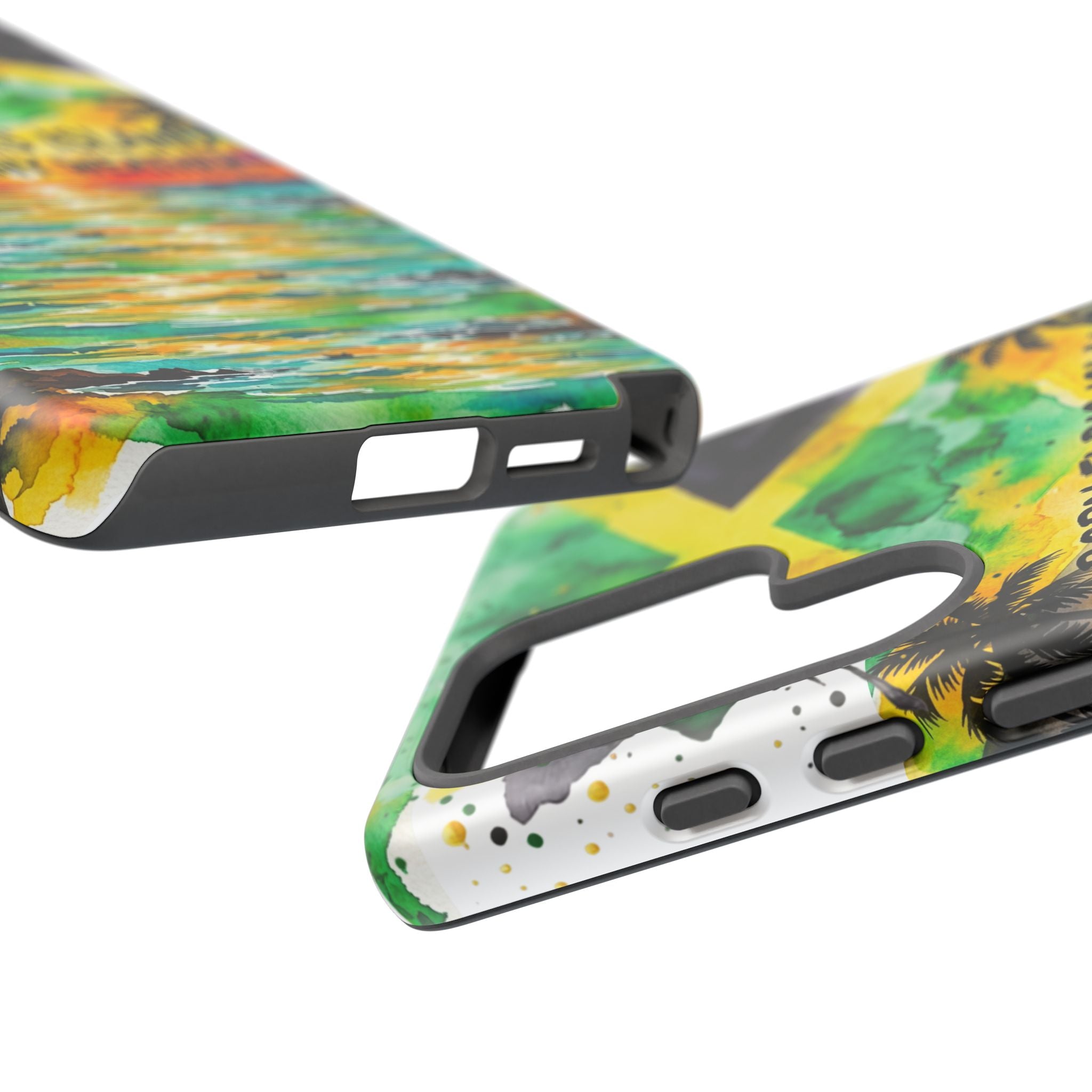 Phone Case — "Born Fi Dis Island, Built Fi Any Weather" Tropical Beach Protective Case