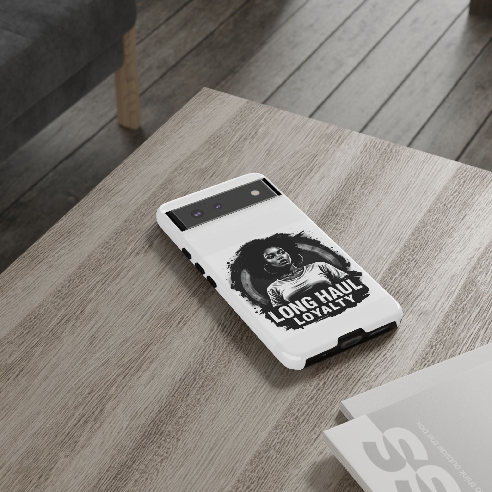 Phone Case — "Long Haul Loyalty" Black & White Portrait Protective Case