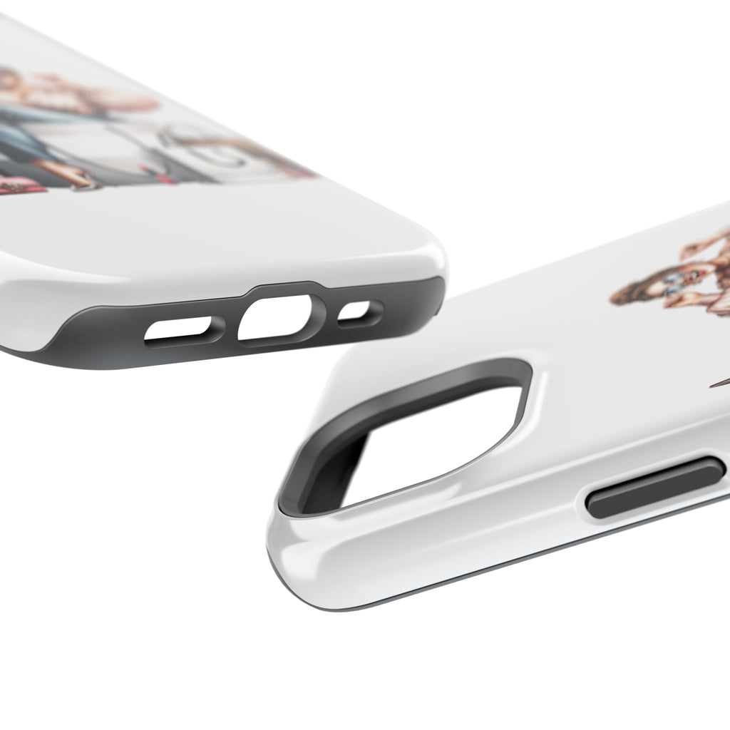 Magnetic Impact-Resistant Case — Luxury Shopper Goddess on Clouds Phone Cover