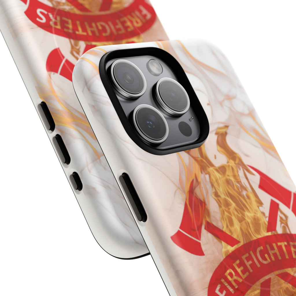 Firefighter Emblem Tough Magnetic Phone Case — Flame Design