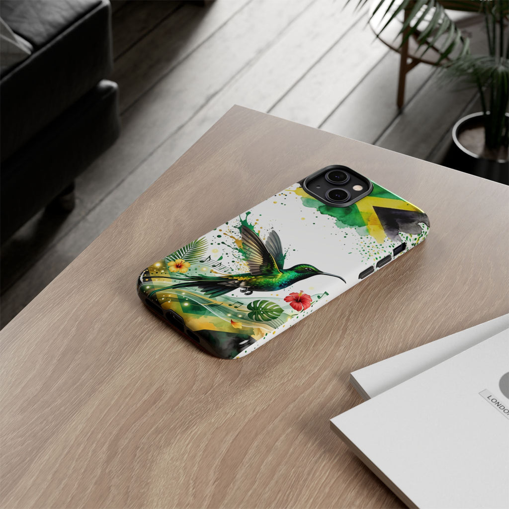 Hummingbird Jamaica Tough Phone Case – Tropical Floral Protective Cover