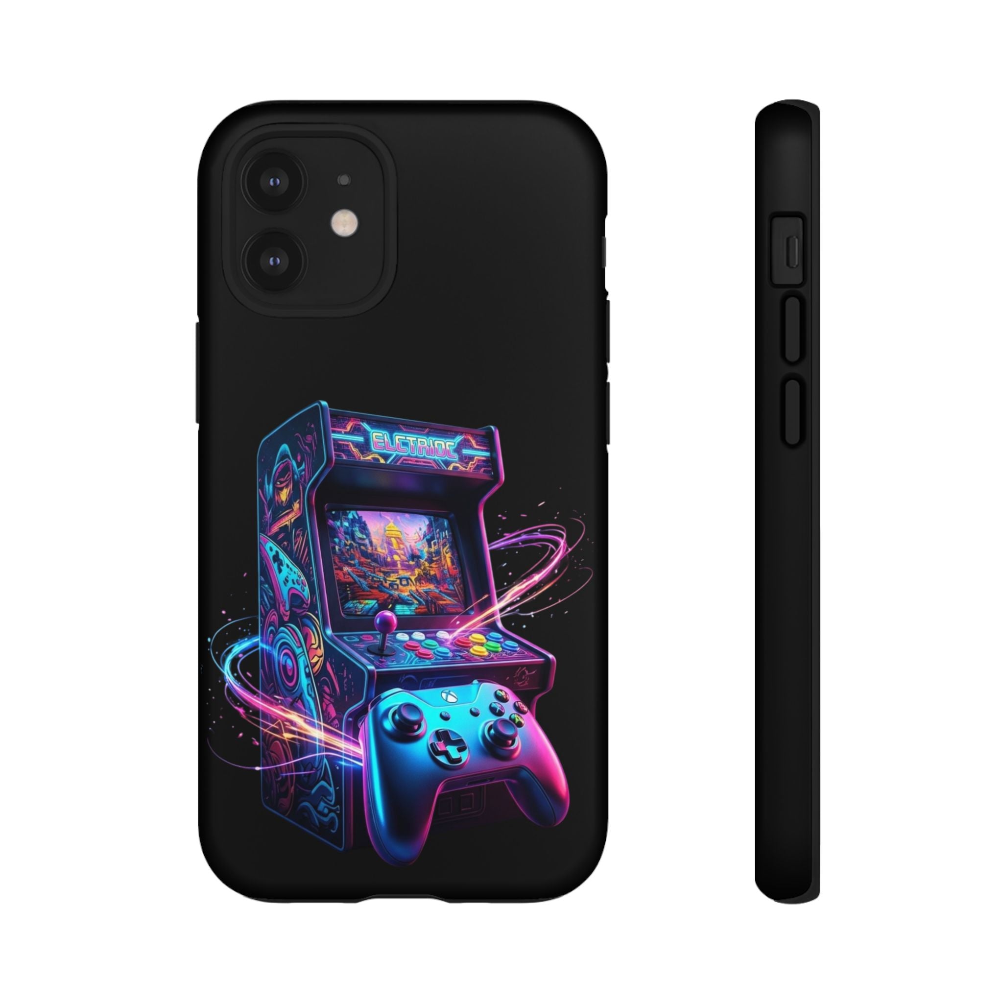 Retro Arcade Phone Case — Neon Gaming Controller Design