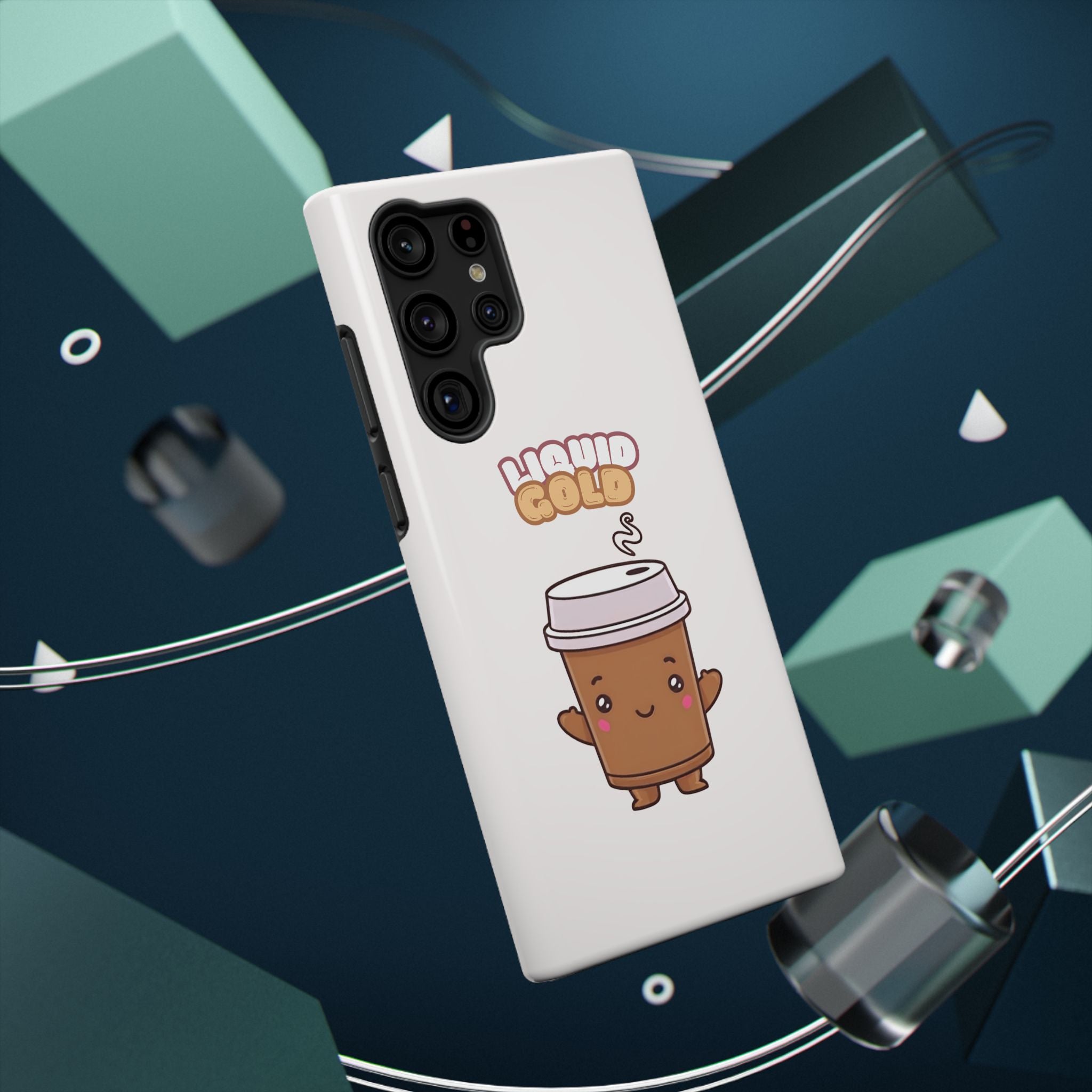 Coffee Cup Phone Case – “Liquid Gold” Cute Kawaii Espresso Impact-Resistant Case