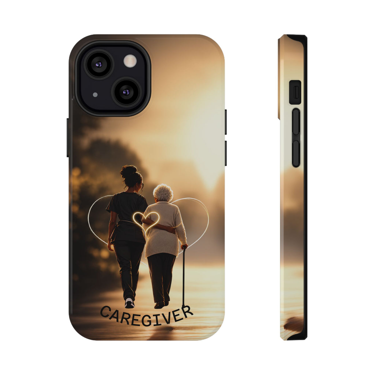 Caregiver Phone Case — Impact-Resistant Protective Case with Heart Design