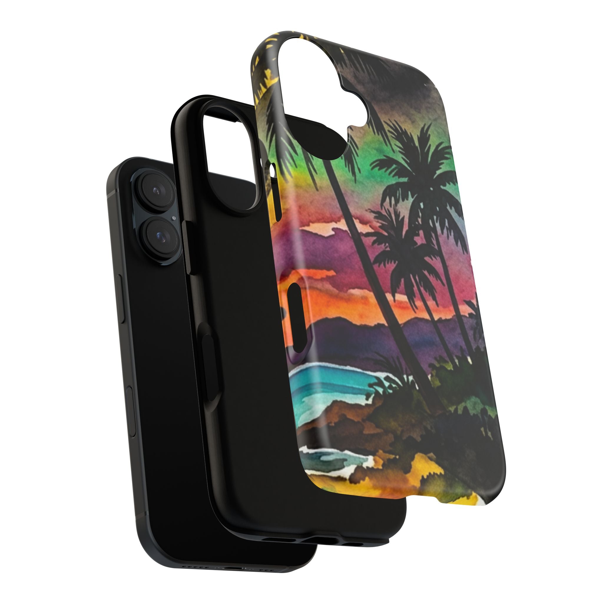 Tropical Sunset Phone Case – Palm Tree Beach Protective Cover