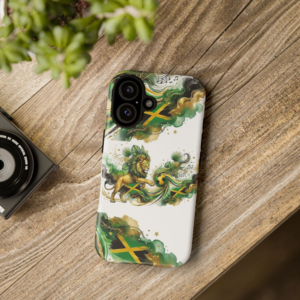 Jamaica Lion Phone Case — Jamaican Flag Rasta Protective Tough Case